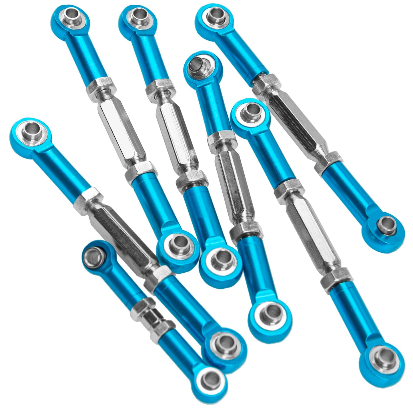 Vgoohobby Aluminum Adjustable Turnbuckles Rod Camber Links Steering Linkage Pull Rod Tie Rod Compatible With Traxxas 1/10 Slash