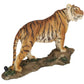 Ebros 7.25' Long Jungle Menace Orange Bengal Tiger Standing On Rock Statue Giant Cat Wild Animal Decorative Figurine