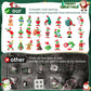 CHENZHOUZAI 24 Christmas Decorations mature-themed Toys of Christma Green Monsters  Small Gifts for Christma Parties  Christmas Stocking Stuffing Party Discounts (Christmas Style)