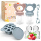 2 Pack Silicone Baby Food Feeders + Mini Freezer Tray For 6 Months+ Infant Solid Food Safe Self Feeding, Bpa Free Breastmilk Pop