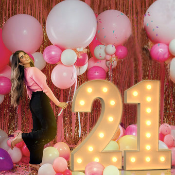 4Ft Light Up Numbers, Large Marquee Numbers For 6Th 16Th 60Th Birthday Decorations, Giant Light Up Numbers For Party Anniversary