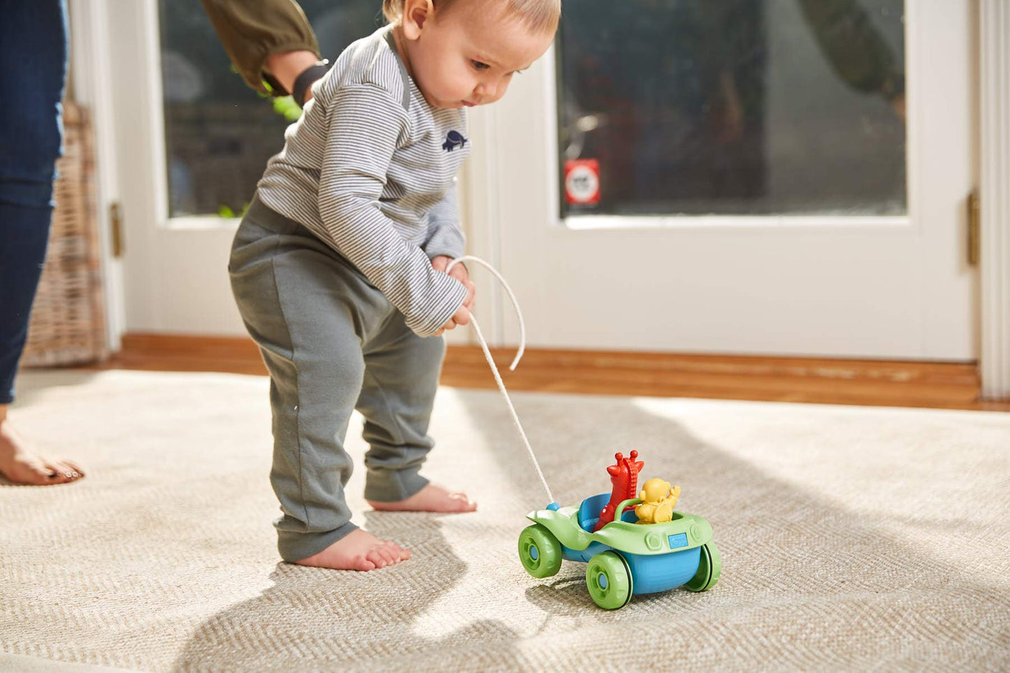 Green Toys Dune Buggy Pull Toy, Green