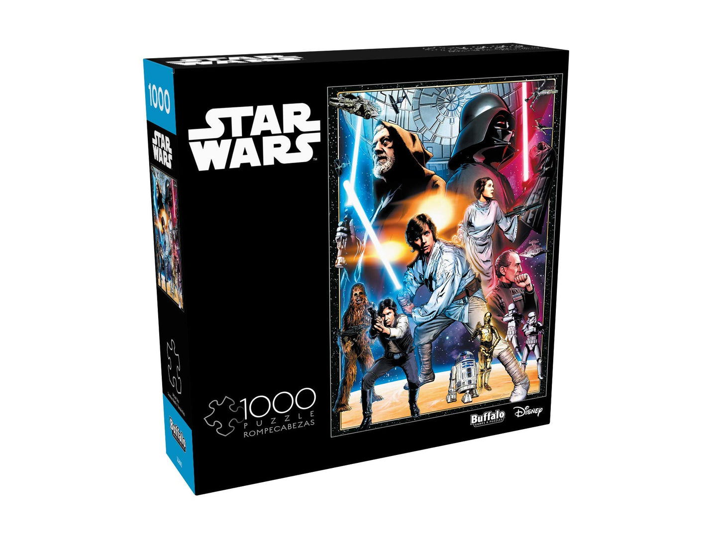 Buffalo Games 1000 Piece Jigsaw Puzzle - Star Wars Vintage Art, Multi-color, Model 11801