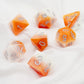 PJOY DND Sharp Edged Dice Set, 7pcs Bubble Tea Resin DND Dice Set D&D Polyhedral Dice with Dice Case for Role Playing Dice Games