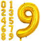 Pigetale 40 Inch Gold Large Numbers Balloons 0-9, Giant Number 9 Digit Helium Balloons Foil Mylar Big Number Balloons For 19 29