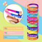 90 Pcs Happy Birthday Kits for Kids Classroom, Include Happy Birthday Crowns, Silicone Stretches, Badge Stickers, Students Kinde