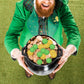 Lippbest St Patrick's Day Gold and Green Lucky Coins - 120 Pcs Plastic Shamrock Leprechaun Coins for Irish Party Table Decoratio