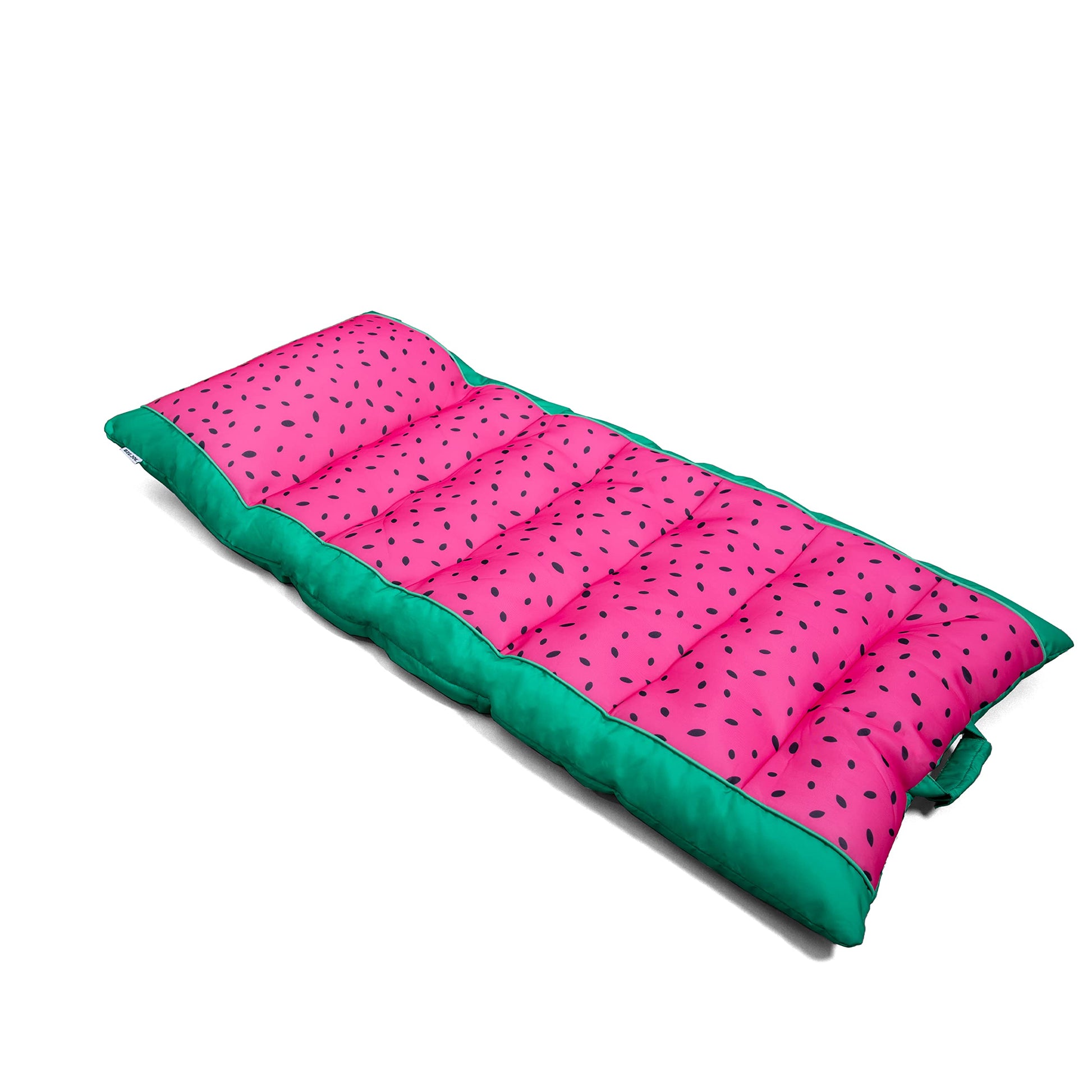 Big Joe Kona No Inflation Needed Pool Lounger With Headrest, Summer Melon Double Sided Mesh, Quick Draining Fabric, 5.5 Feet Big