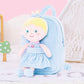 Onetoo Toddler Backpack Kids Backpacks With Soft Tanned Baby Dolls In Blue Heart Dress 9.5''