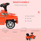 Aosom Kids Ride On Push Car, Suv Style Sliding Walking Car For Toddle With Horn, Music, Working Lights, Hidden Storage And Anti-Dumping System, Red