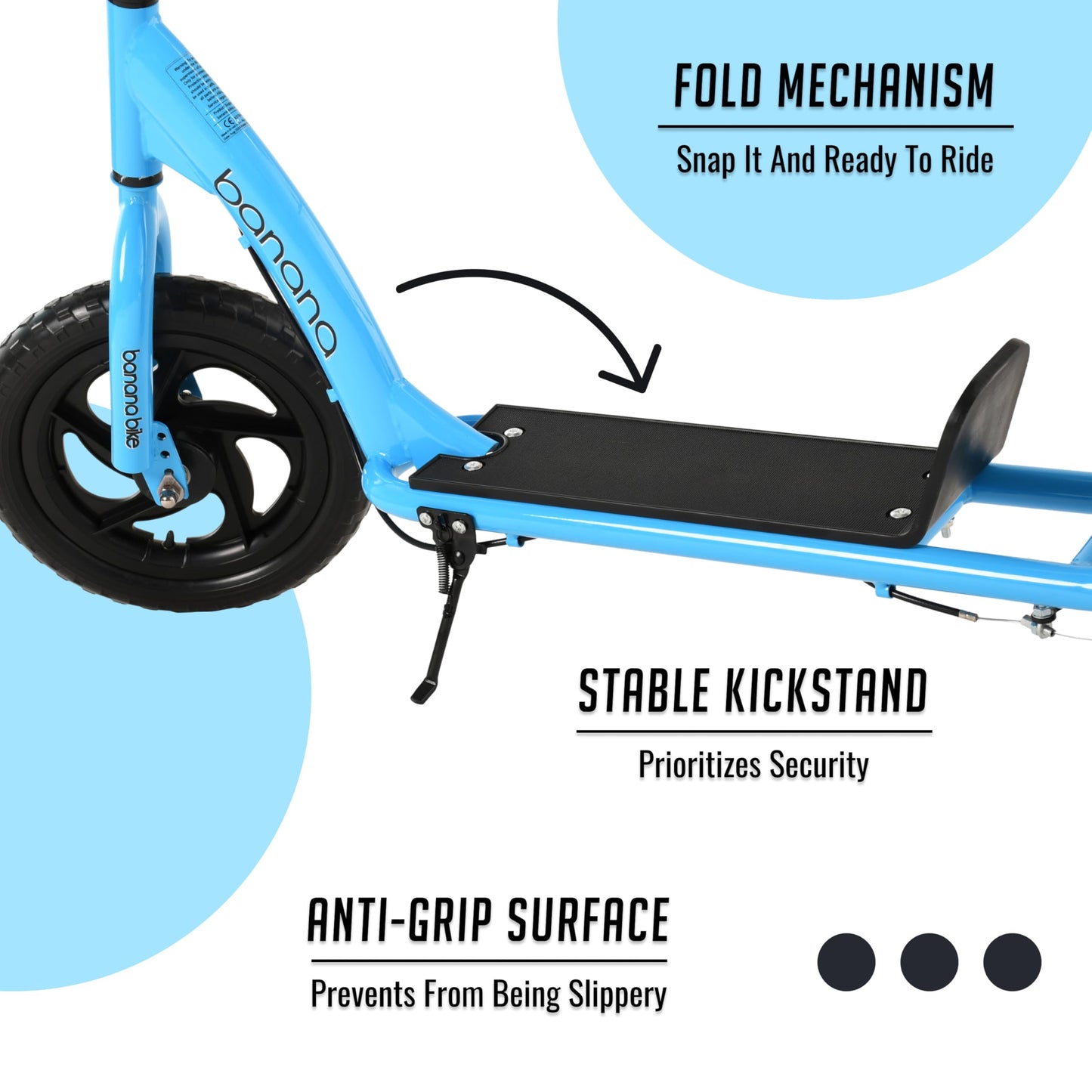 Banana Bike Kids Balance Bike And Toddler Scooter - No Pedal Bike With Carbon Steel Frame, Nylon Handlebar And 12-Inch Tires - Ideal Lightweight Scooter For Kids Ages 2-5 - 48 X 31-Inch (Blue)