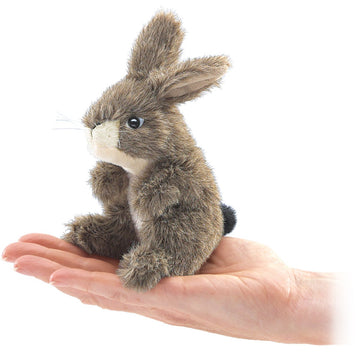Folkmanis Mini Jack Rabbit Finger Puppet, Brown, 1 Ea