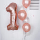 40 Inch Rose Gold 1 Balloon For First Birthday, 1St Number Balloons Birthday Decorations For Girl Boy Kids Toddler Baby, One Gia