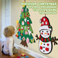 Montessori Felt Christmas Tree for Toddlers DIY Felt Christmas Tree Set with 32 Ornaments for Kids Toddlers Home Wall Hanging Fe