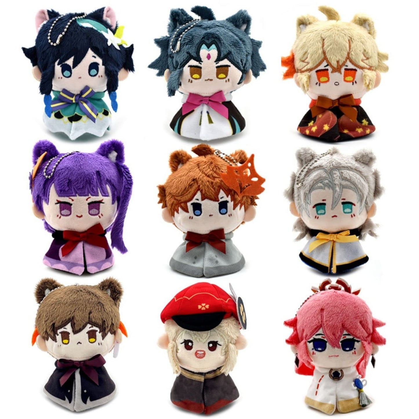 Genshin Impact Plush Toys Venti Zhongli Kazuha Xiao Plush Toy, Keychain Anime Figure Soft Stuffed Gift For Game Fans(Albedo)