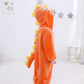 Lolanta Boys Girls Dinosaur Costume Jumpsuits Soft Halloween Animal One-Piece Kids Birthday Christmas Gift (Orange, 4-6 Years)