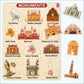 WISSEN Wooden Hide & Seek Monuments/State Match Peg Board Puzzle  Fun Learning Toy for Kids