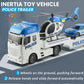 Csdcsd 25.6'' Large Police Car Toy And Semi Truck Toy With Racing Car And Helicopter - Police Toys,Birthday Gifts For Kids Child
