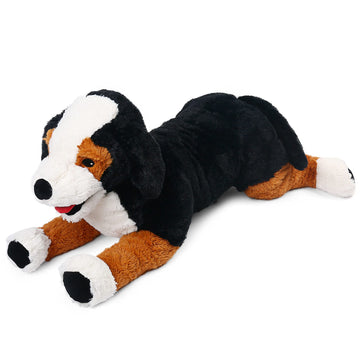 Lotfancy Dog Stuffed Animal, 26 Inch Large Bernese Mountain Dog Plush Toy, Tricolor Dog Toy, Realistic, Cute Plushies Gifts, Eas