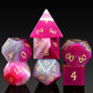 Dndnd Aage Dnd Dice Set 7 Pcs Crystal D&D Dice With Gorgeous Gift Case For Dungeons And Dragon Tabletop Game (Pink Agate)