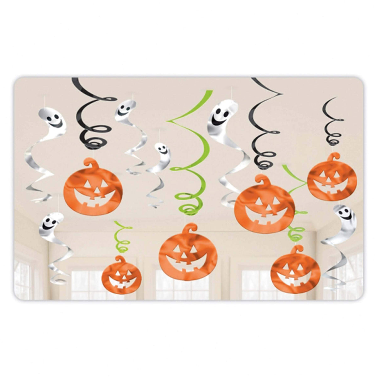 Family Friendly Halloween Party Foil Swirl Decorations