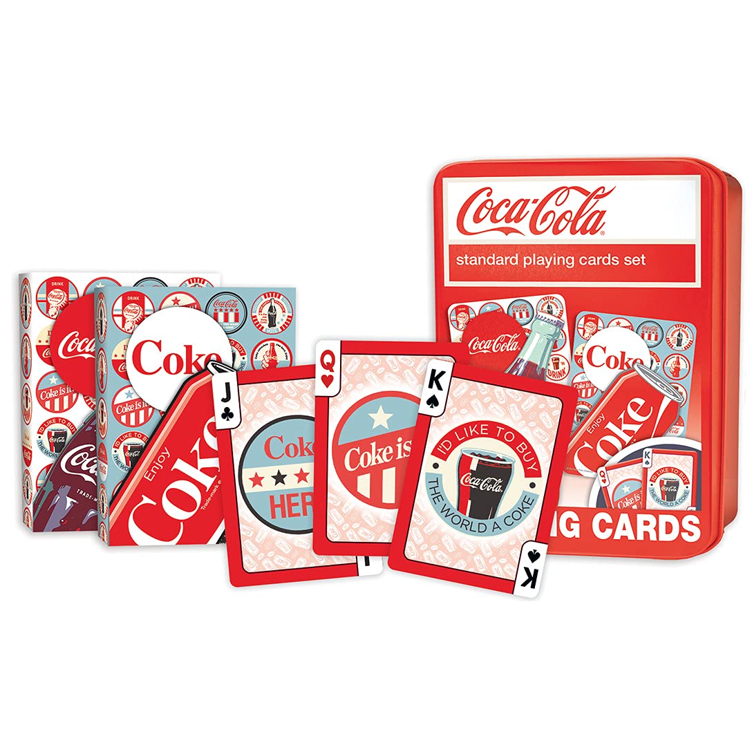 MasterPieces Officially Licensed Coca Cola 2 Pack Playing Cards - 54 Card Deck for mature-themeds
