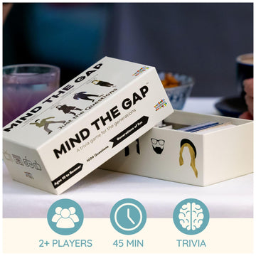 Mind The Gap Just The Questions, Expansion Pack With 1000 New Questions For All Generations + 50 New Challenge Cards