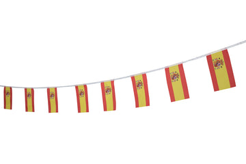 Spain Flag Spanish Flag,100Feet/76Pcs National Country World Pennant Flags Banner,Party Decorations Supplies For,Bar,Indoor And