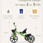 KRIDDO Tricycle for Kids Age 2-4, Large Green Toddler Trike, Carbon Steel, Model TC003-Green
