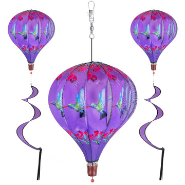 2Pack Hot Air Balloon Wind Spinner Garden Windmills And Spinners Decorations Large Outdoor Hanging Decor Lawn Yard Windsock Orna