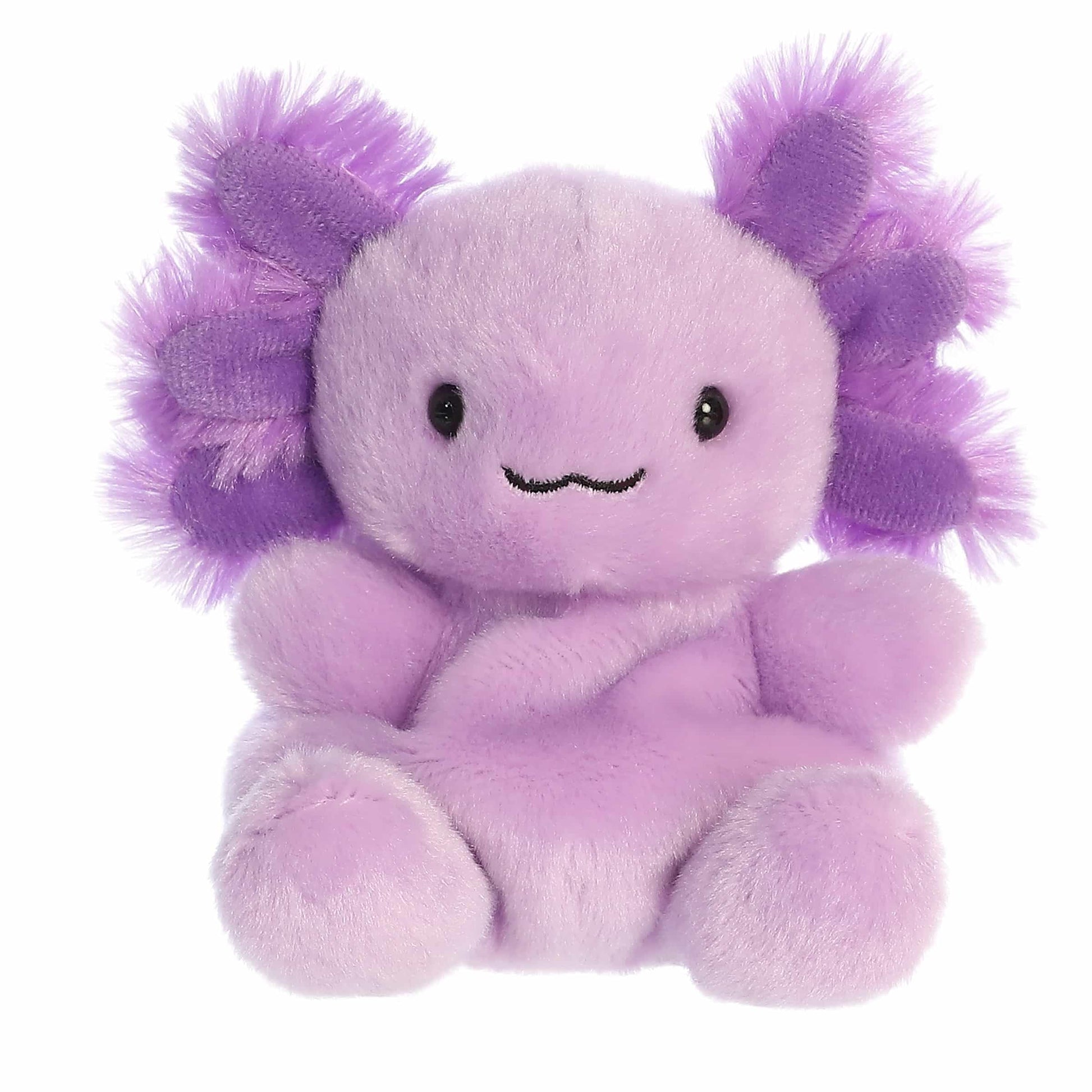 Aurora Adorable Palm Pals Xavier Purple Axolotl Stuffed Animal - Fun Collectible Plush for Kids and mature-themed Collectors - Perfect for Decorating Rooms and Birthday Gifts - Purple 5 Inches