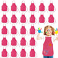 Kuuqa 24 Pack Kids Art Aprons Bulk Rose Red Children Painting Aprons Art Smocks For Craft Kitchen Classroom Painting Party Supplies