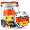 Poen Candy Corn Desk Pets Accessories Crochet Candy Corn DIY Toy Plush Handmade Doll Spooky Creepy Horror Gift Halloween Boo Basket for mature-themed Women Office School Classroom Party Decor