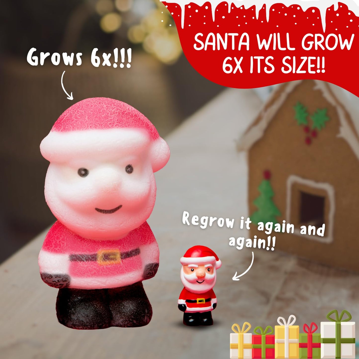 Boxer Gifts Grow A Christmas Santa Toy | Just Add Water | Great Fun For Children | Perfect Kids Stocking Stuffer