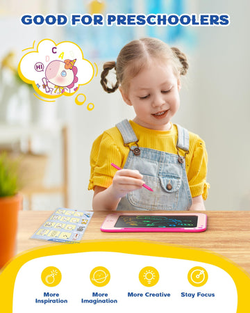 bravokids Girl Toys LCD Writing Tablet - 8.5 Inch Kids Doodle Board Educational Learning Drawing Pad Birthday Gifts for 3 4 5 6