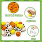 Wondrus Stress Ball Valentines Day Cards - 24 Pack Mini Foam Sports Toys, Multicolor Classroom Goodie Bag Stuffers for Kids