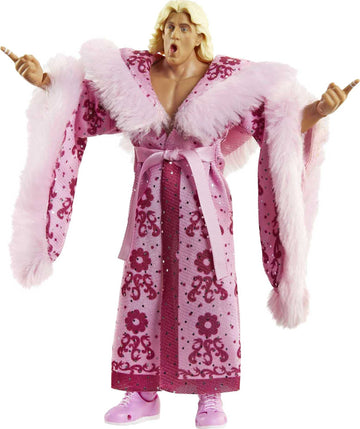 Wwe Mattel Ultimate Edition Ric Flair Action Figure, 6-In / 15.24-Cm, With Interchangeable Heads, Swappable Hands & Entrance Robe For Ages 8 Years Old & Up