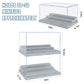 2 Pack Display Case For Minifigure Action Figures Blocks, Acrylic Minifigure Display Case Box Storage With 3 Movable Steps Gift
