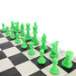 We Games Color Bright Plastic Staunton Tournament Chess Pieces With 3.75 In. King - Half Chess Set Of Chess Pieces Only, Neon Green