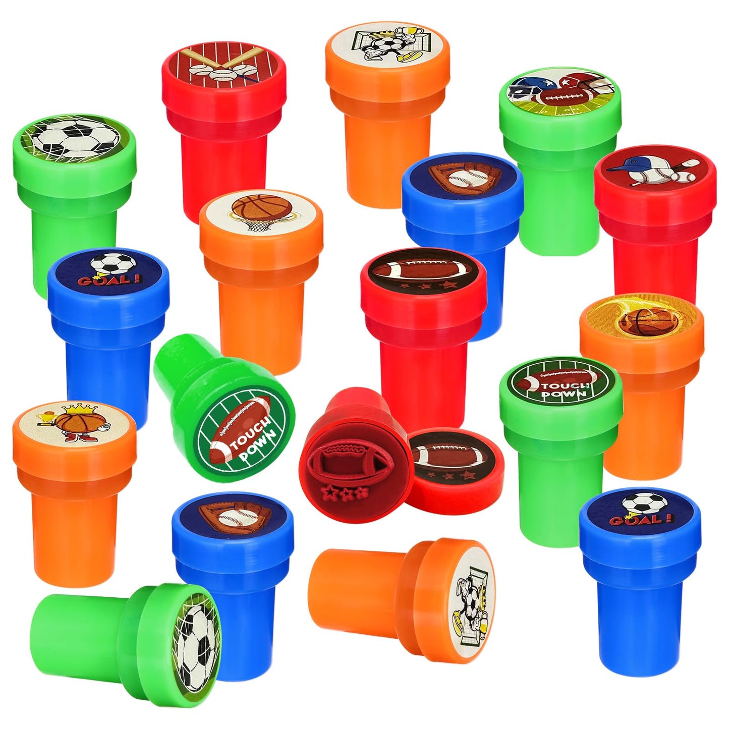 Cinrobiye 24 Pcs Sports Themed Stampers for Kids