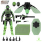 Action Force Valaverse Series 4 Swarm Tracer Premium 6-Inch Scale Action Figure With Multiple Accessories & Glows In Darkness.