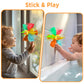 Iplay, Ilearn Baby Duck Bath Toy, Toddler Bathtub Suction Water Spinner Gear, Kid Shower Fishing Game W/ Net, Light Up Animal, Wind Up Swimming Duck, Birthday Gift 6 9 12 Month 1 2 3 Year Old Boy Girl