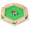 Fowreny Shut The Box Dice Game - Classic Wooden Tabletop Game for 2-6 Players - Natural Wood Finish Family Board Game for Adults
