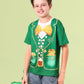COSLAND Boys' St Patricks Day Shirt for Kids Novelty Top, Green, Small