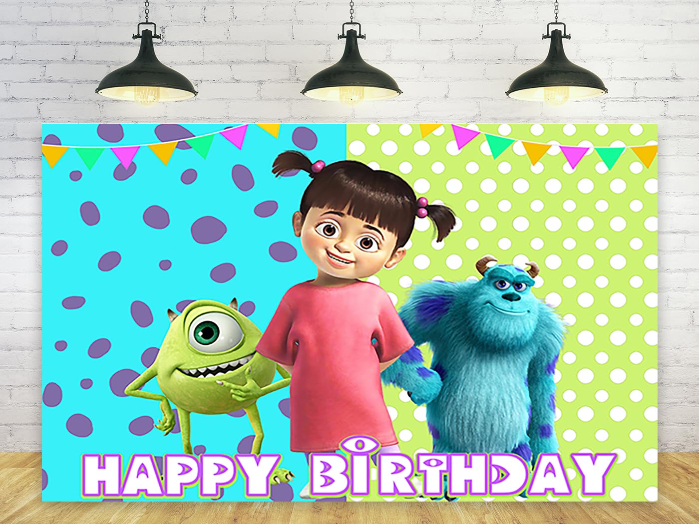 Monster Inc Backdrop for Birthday Party Decorations Girl Boo Monster Background for Baby Shower Party Cake Table Decorations Sup