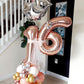 Paticool 16 Number Balloon Rose Gold, 40 Inch Large 16/61 Number Foil Mylar Balloons For 16Th Birthday Party Celebration Decorat