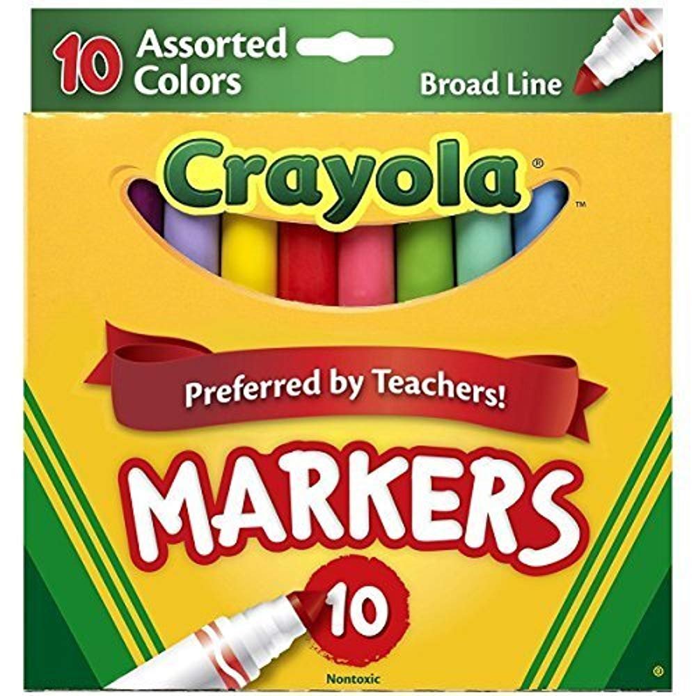 Crayola Assorted Broad Line Markers 10 Count - 2 Pack