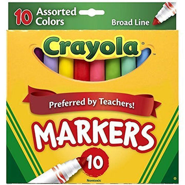 Crayola Assorted Broad Line Markers 10 Count - 2 Pack