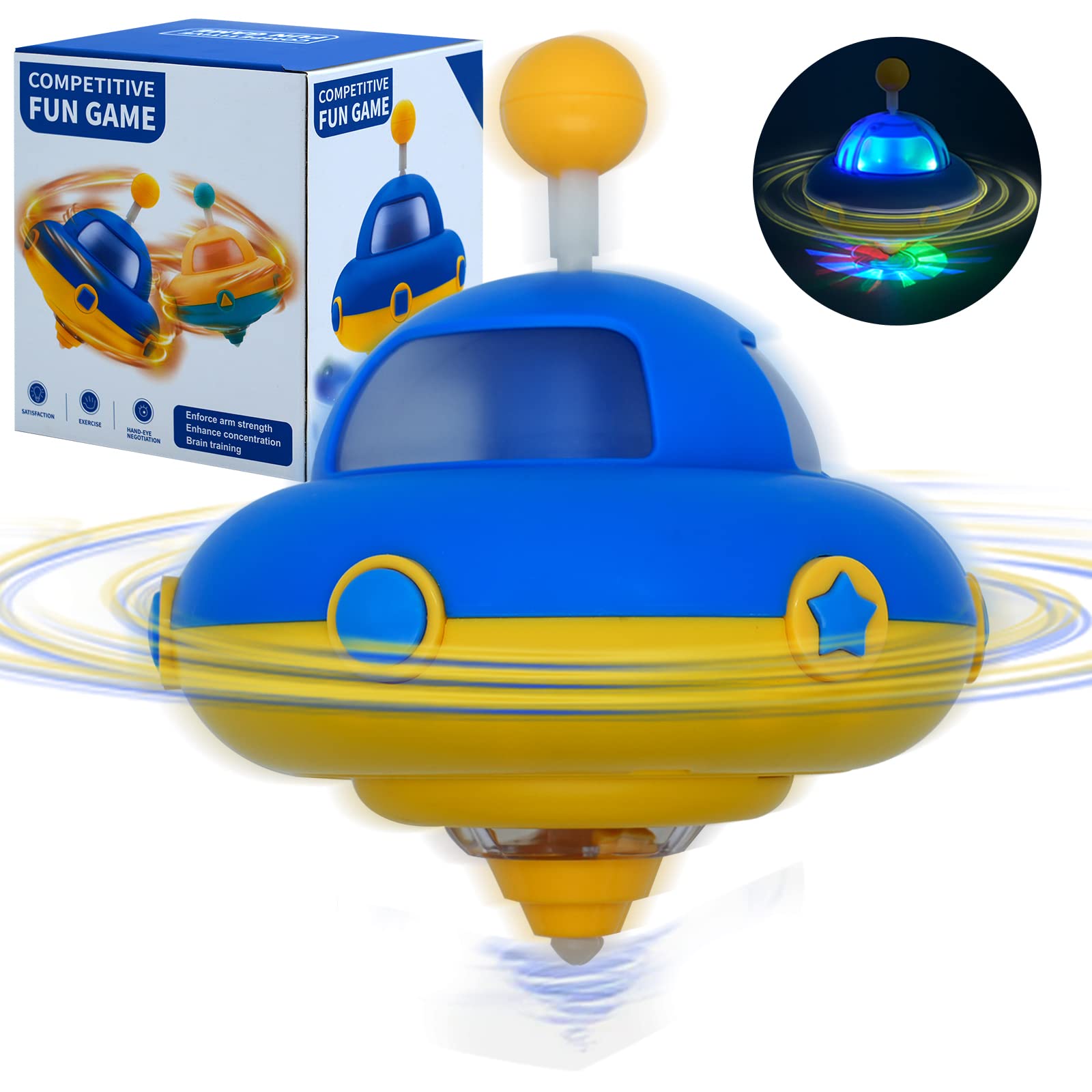 Light Up Spining Top Toy with Flashing Lights  Learning/Sensory Toys for Toddlers  Fidget Toys for mature-themed and Kids  Birthday Party Favors Toys for 3 4 5 6 7 8 9 10 Year Old Boys Girls