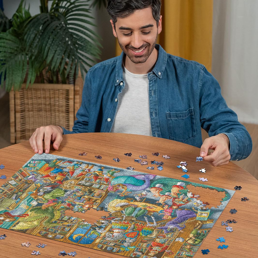 Ravensburger Midnight At The Library 1000 Piece Jigsaw Puzzle For Adults - 12000489 - Handcrafted Tooling, Made In Germany, Every Piece Fits Together Perfectly